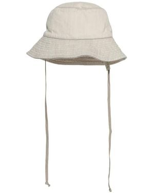 Rick Owens Denim Tie Hat - White