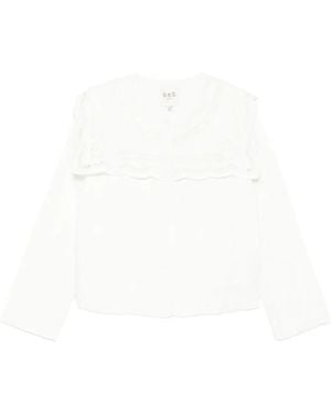 Sea Lace-Trimmed Linen-Cotton Jacket - White