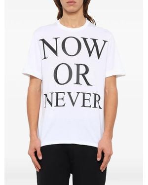 Neil Barrett T-Shirt À Slogan Imprimé - Blanc