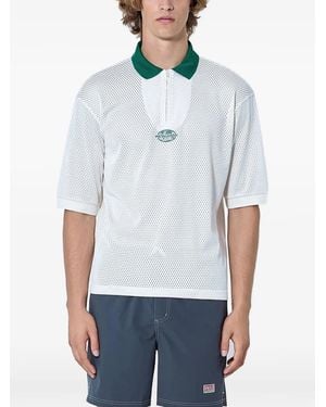 METALWOOD STUDIO Mesh-Construction Polo Shirt - White