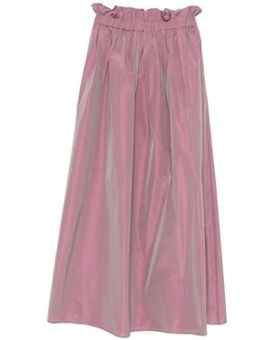Herno Falda Larga Con Volantes - Morado