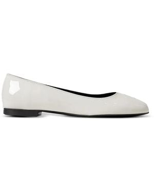 Ami Paris Chalk Heart's Friend Leather Ballet Flats - White