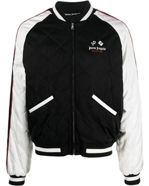 Palm Angels Racing Souvenir Bomber Jacket - Black