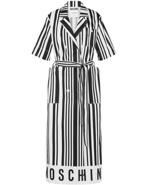 Moschino Barcode-Print Cotton Dress - White
