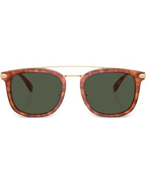 COACH Tortoiseshell-Effect Double-Bridge Sunglasses - Green