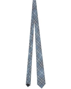 Burberry Cravatta A Quadri - Blu