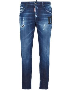 DSquared² Ripped-Detail Jeans - Blue