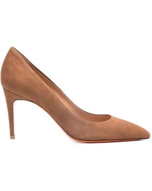 Santoni Pointed-Toe Heeled Court Shoes - Brown