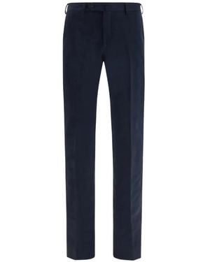 Germano 1952 Corduroy-Texture Tailored Trousers - Blue