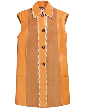 Marni Gestreifte Weste - Orange