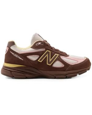 New Balance 990V4 Panelled Trainers - Brown