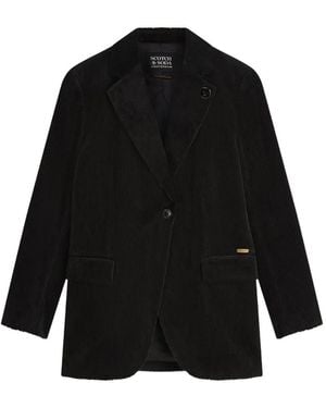 Scotch & Soda Corduroy Single-Breasted Blazer - Black