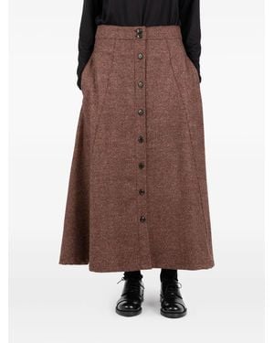 Societe Anonyme Alex Tweed Midi Skirt - Brown