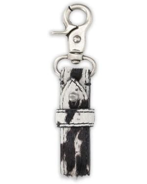 Represent Cowhide Keyring - White