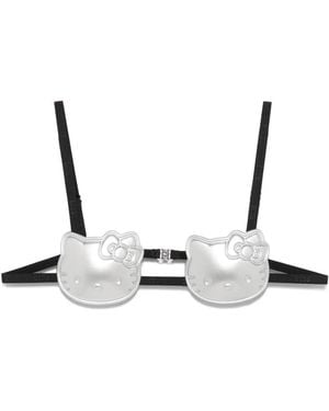Gcds Hello Kitty Bold Bra Top - Metallic