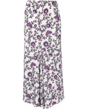 Isabel Marant High-Waisted Floral-Print Skirt - Multicolor