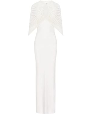 MANURI Kokon Draped-Detail Dress - White