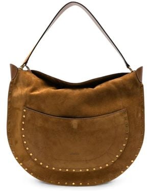 Isabel Marant Oskan Studded-Design Shoulder Bag - Brown