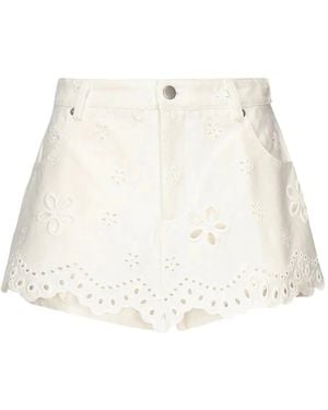 For Love & Lemons Daisy Katoenen Shorts - Wit