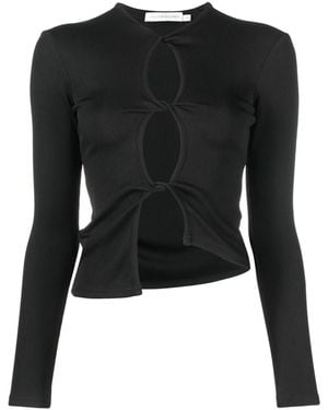 Christopher Esber Twisted-Effect Cut-Out Top - Black