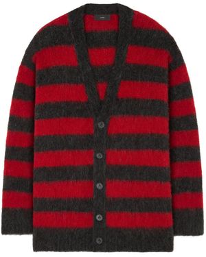 Alanui Gestreifter Grunge Cardigan - Rot