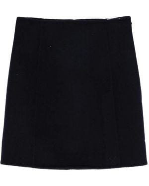 P.A.R.O.S.H. Panelled Wool Skirt - Black