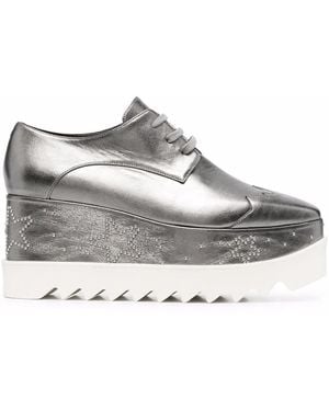 Stella McCartney Elyse Glitter Platform Shoes - Grey