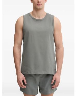 KARL LAGERFELD Logo-Print Tank Top - Grey
