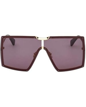 Max Mara Eyewear Square-Frame-Detail Sunglasses - Purple