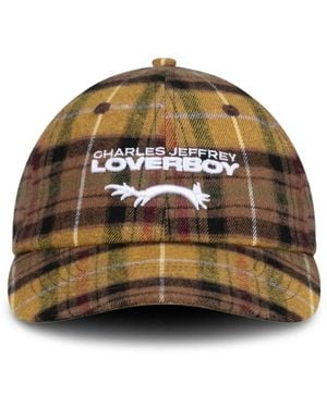 Charles Jeffrey Gorra A Cuadros Tartán Con Logo - Amarillo