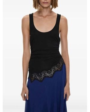 Christopher Esber Cutaway Lace-Panelled Handkerchief-Hem Midi Dress - Zwart