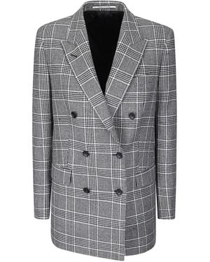 Tagliatore Jasmine Double-Breasted Blazer - Gray