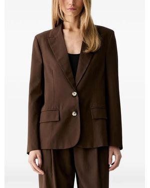 ViCOLO Button-Back Notched-Lapels Jacket - Brown