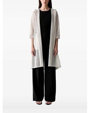 Joseph Ribkoff Mesh-Panelled Hooded Jacket - Black