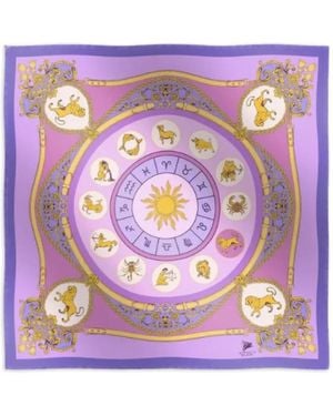 Elios Milano Lion Zodiac Scarf - Purple