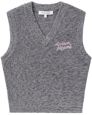 Maison Kitsuné Handwriting ニットベスト - グレー
