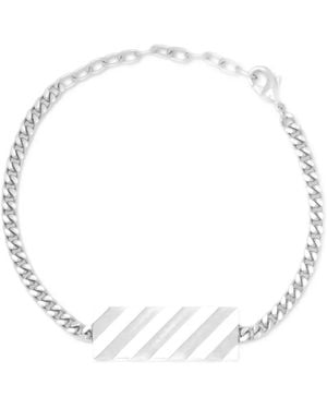 Off-White c/o Virgil Abloh Diagonal Engraved Bracelet - White