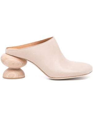 Uma Wang 75Mm Stone Mules - Pink