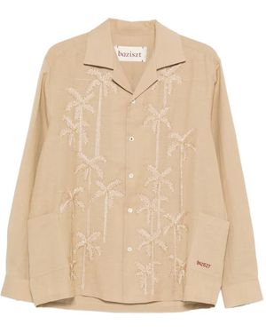 BAZISZT Palm-Tree Shirt - Natural