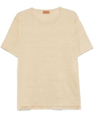 Alanui Linen T-Shirt - Natural