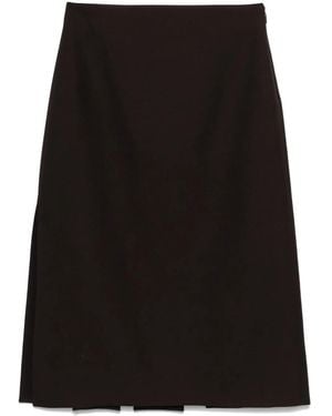 Fendi Slit-Detailed Midi Skirt - Black
