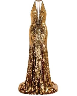 Jenny Packham Lisette Sequin-Embellished Maxi Dress - Metallic