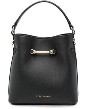 Strathberry Bolso Shopper Corda Bucket Mini De Piel - Negro