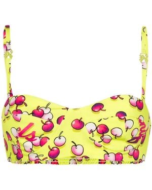 Palm Angels Balconette-Bh Mit Print - Gelb