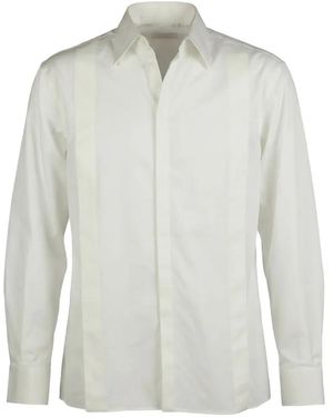 Valentino Garavani Long-Sleeved Tuxedo Shirt - White