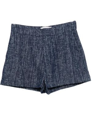 FRAME Short En Tweed - Bleu