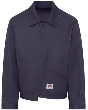 Undercover X Dickies Curved-Zip Shirt Jacket - Blue