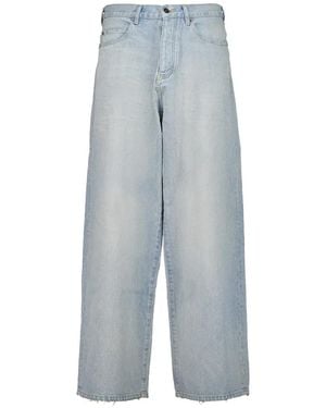 Balenciaga Pantalones Anchos Casual - Azul