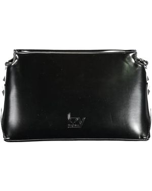 Byblos Patent-Leather Star-Stud Clutch Bag - Black