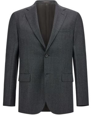 BOGGI Bird's Eye Virgin Wool Blazer - Black
